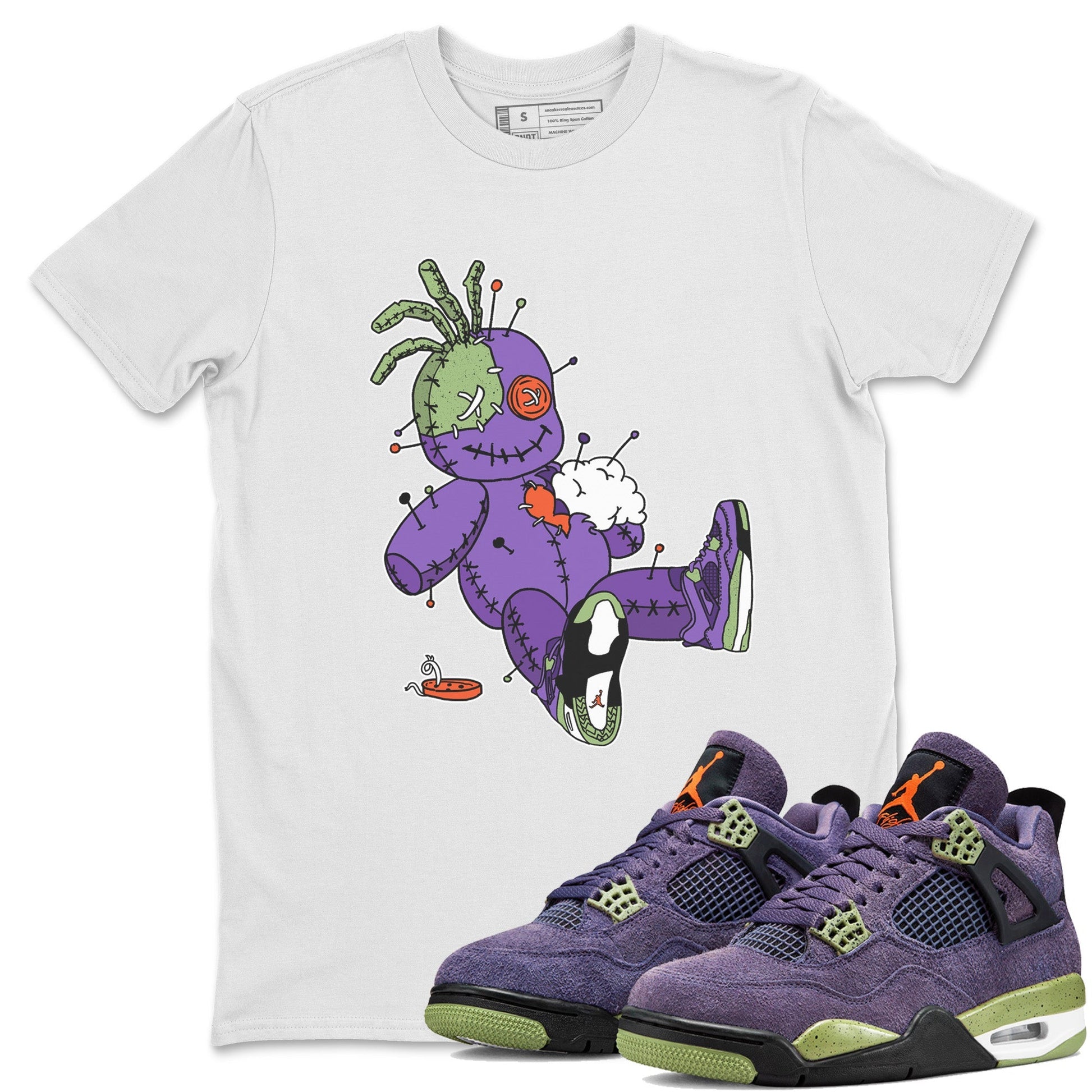 Jordan 4 Canyon Purple unique Halloween sneaker tee Voodoo Doll Sneaker Tees Jordan 4 Canyon Purple Sneaker Release Tees Unisex Shirts