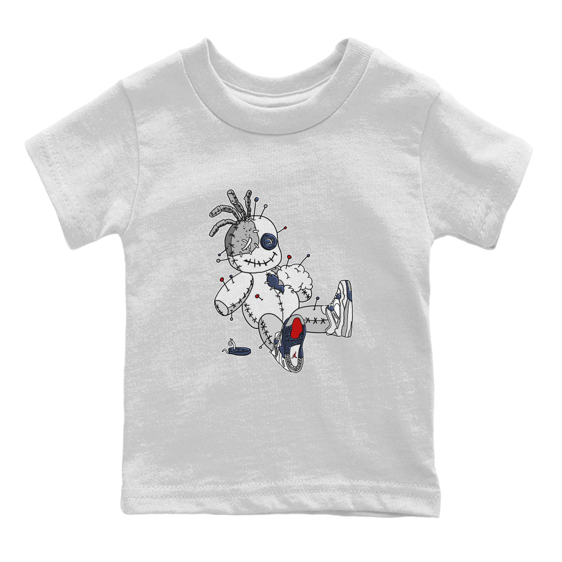 Jordan 4 Midnight Navy unique Halloween sneaker tee Voodoo Doll Sneaker Tees Jordan 4 Midnight Navy Sneaker Release Tees Kids Shirts