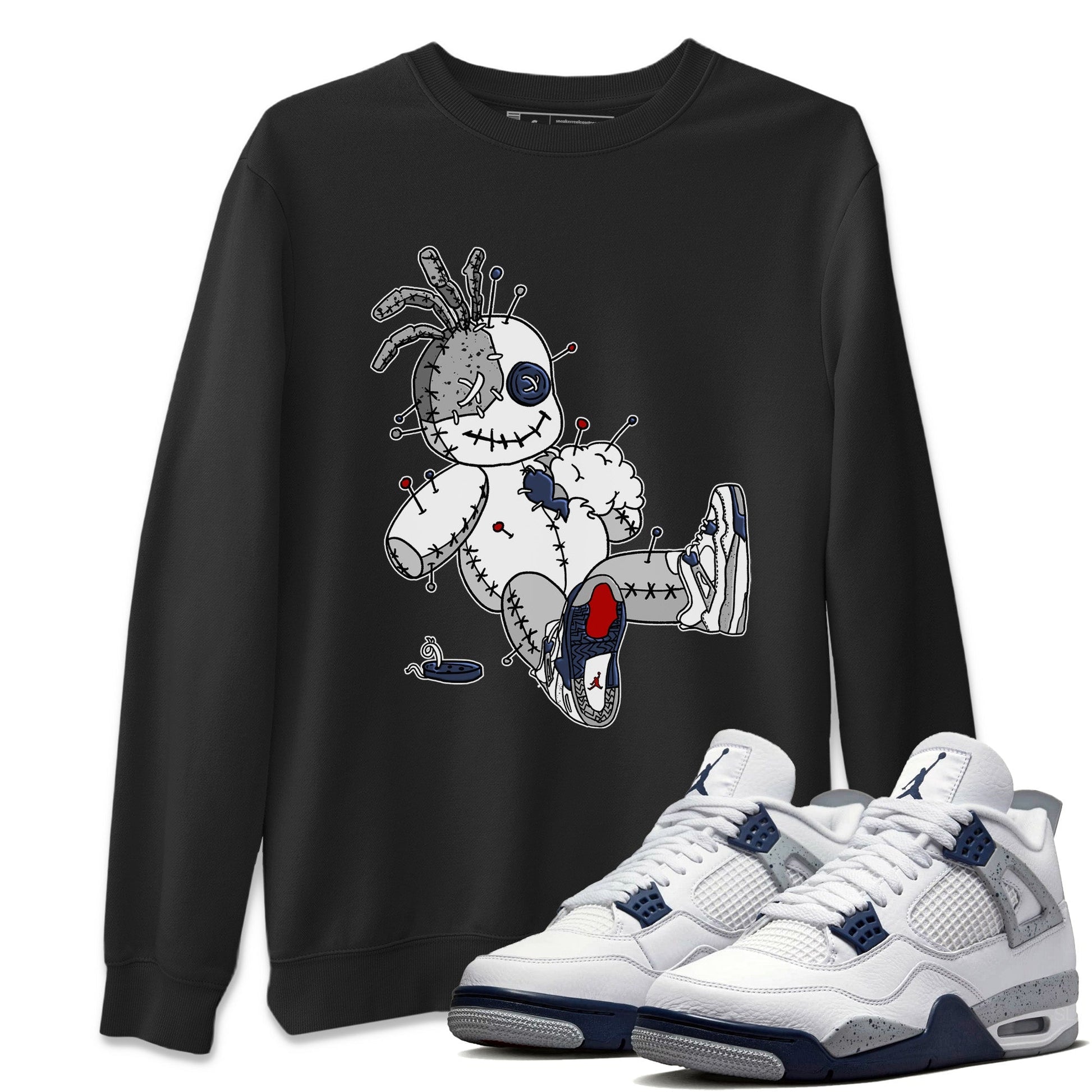 Jordan 4 Midnight Navy unique Halloween sneaker tee Voodoo Doll Sneaker Tees Jordan 4 Midnight Navy Sneaker Release Tees Unisex Shirts