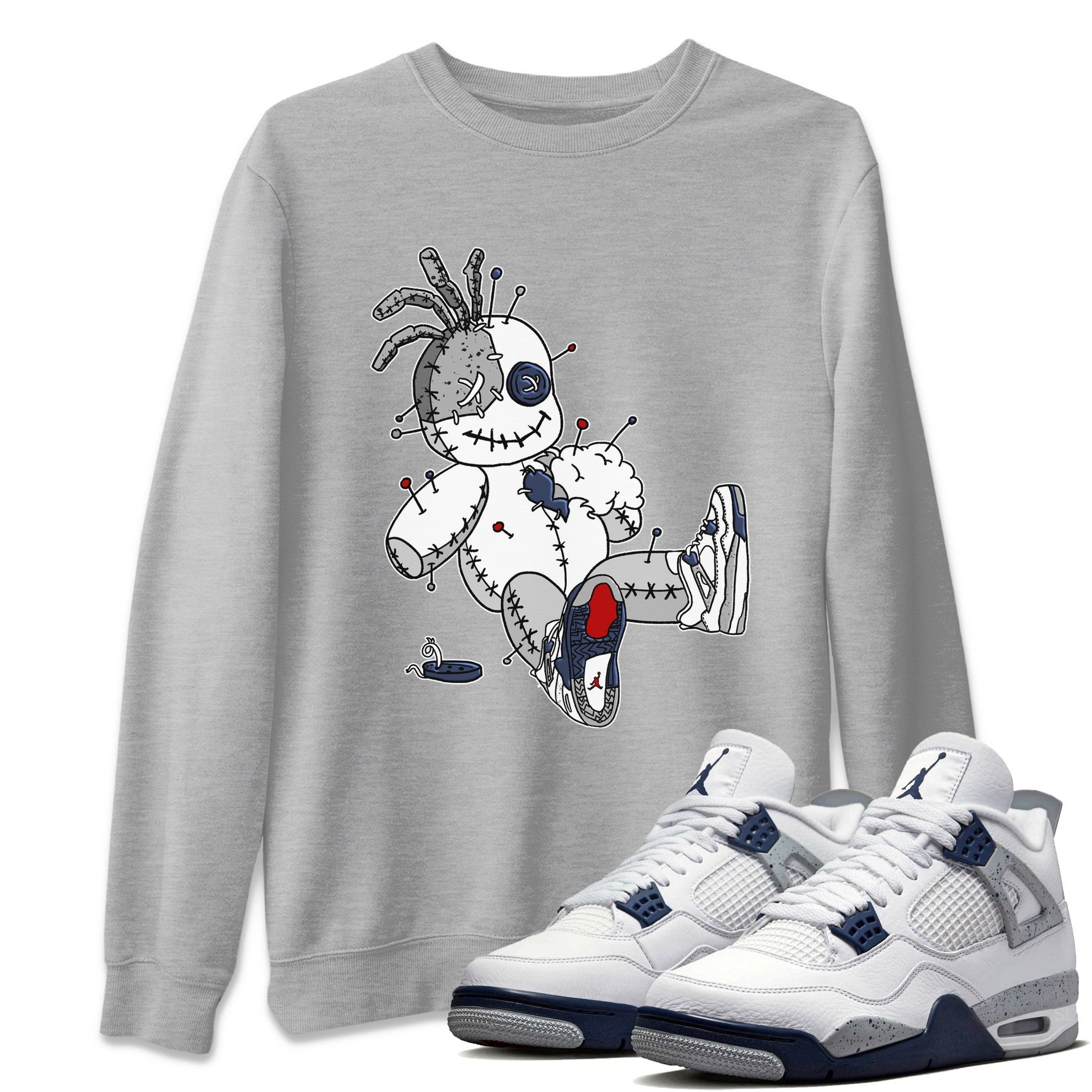 Jordan 4 Midnight Navy unique Halloween sneaker tee Voodoo Doll Sneaker Tees Jordan 4 Midnight Navy Sneaker Release Tees Unisex Shirts