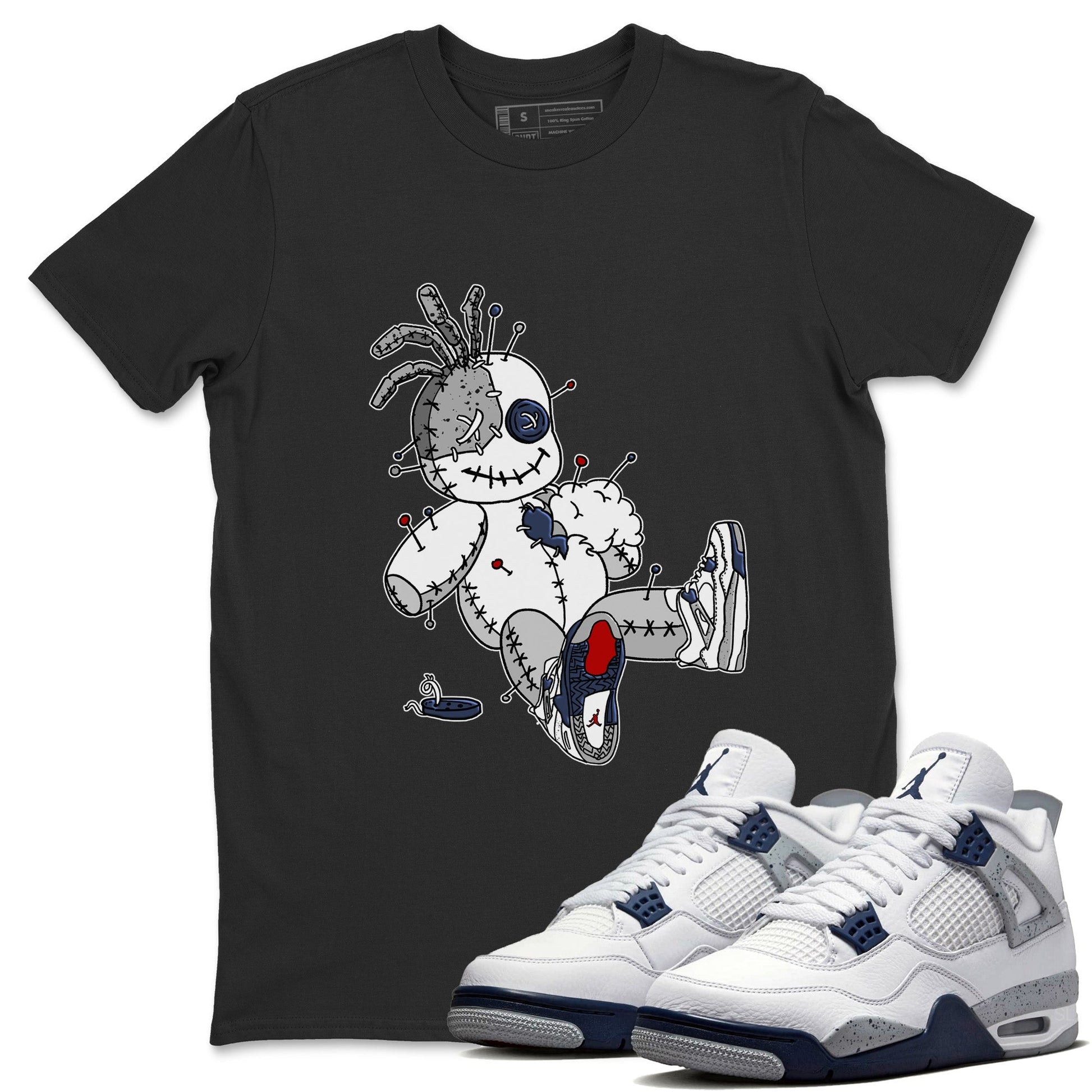 Jordan 4 Midnight Navy unique Halloween sneaker tee Voodoo Doll Sneaker Tees Jordan 4 Midnight Navy Sneaker Release Tees Unisex Shirts