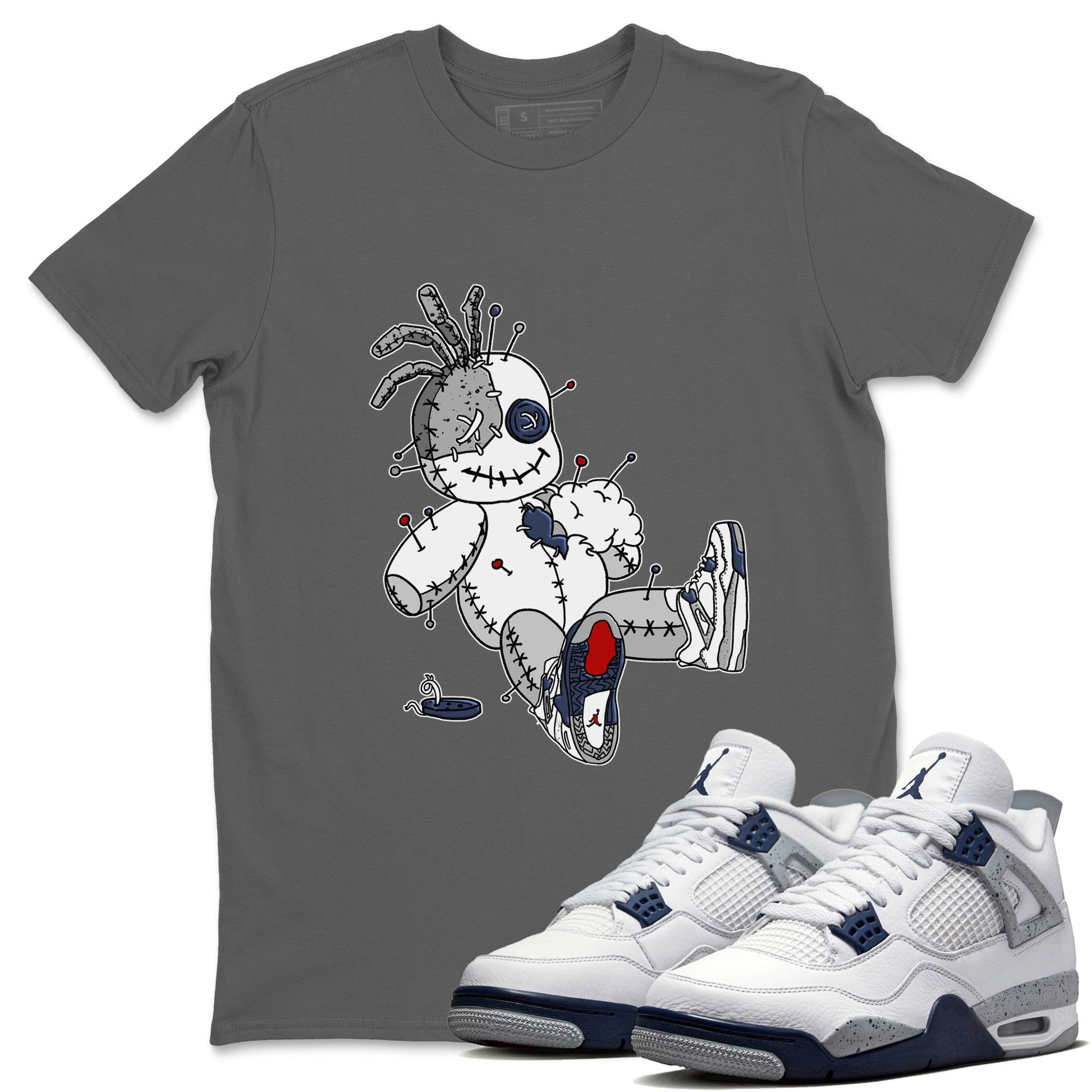 Jordan 4 Midnight Navy unique Halloween sneaker tee Voodoo Doll Sneaker Tees Jordan 4 Midnight Navy Sneaker Release Tees Unisex Shirts