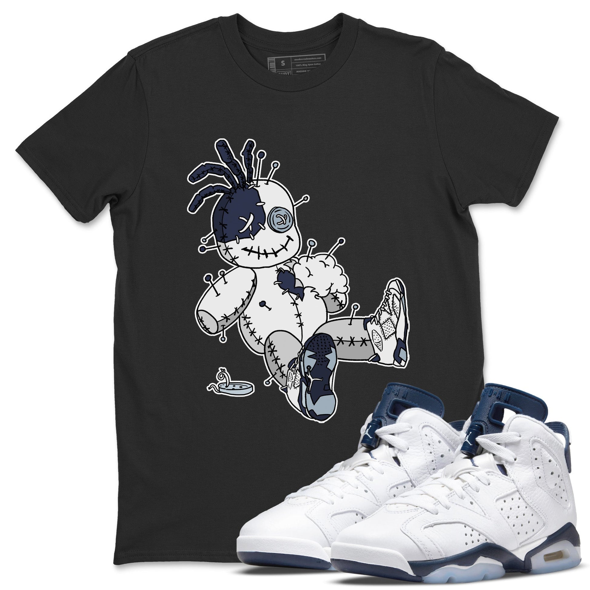 Jordan 6 Midnight Navy unique Halloween sneaker tee Voodoo Doll Sneaker Tees Jordan 6 Midnight Navy Sneaker Release Tees Unisex Shirts