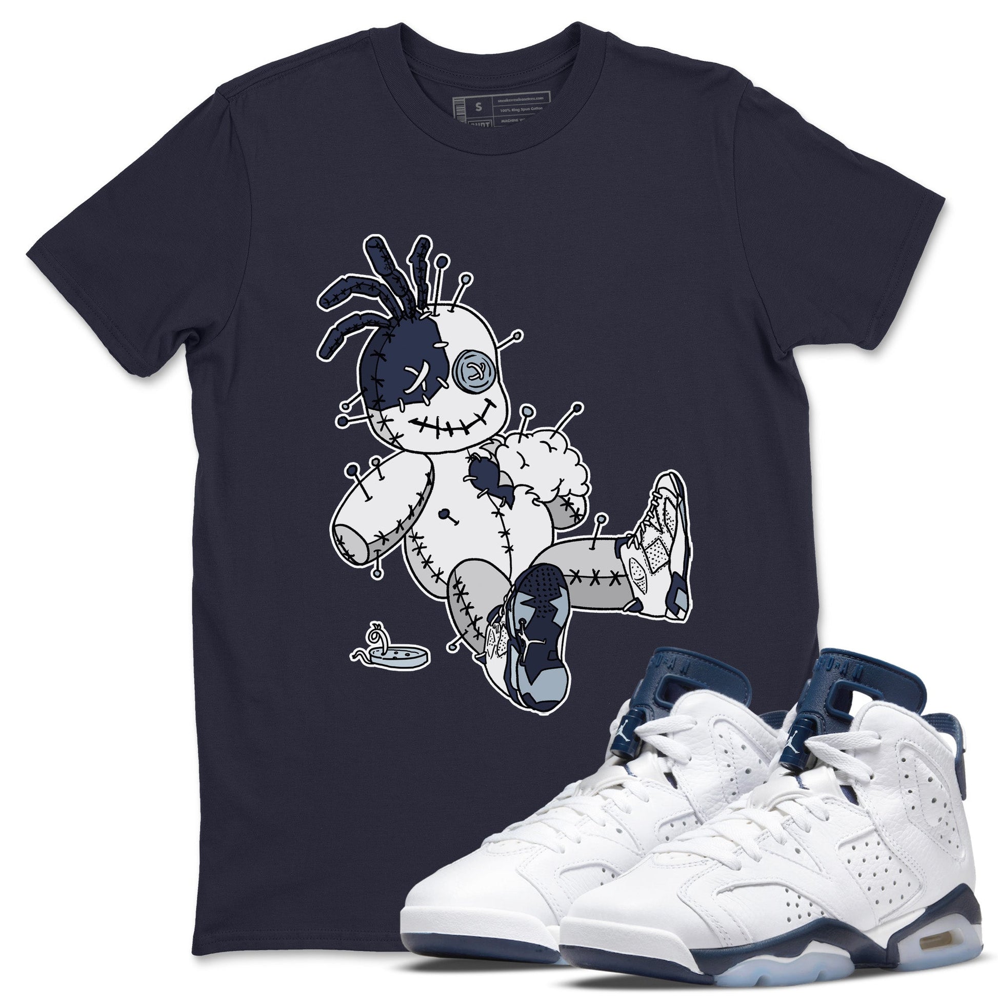 Jordan 6 Midnight Navy unique Halloween sneaker tee Voodoo Doll Sneaker Tees Jordan 6 Midnight Navy Sneaker Release Tees Unisex Shirts