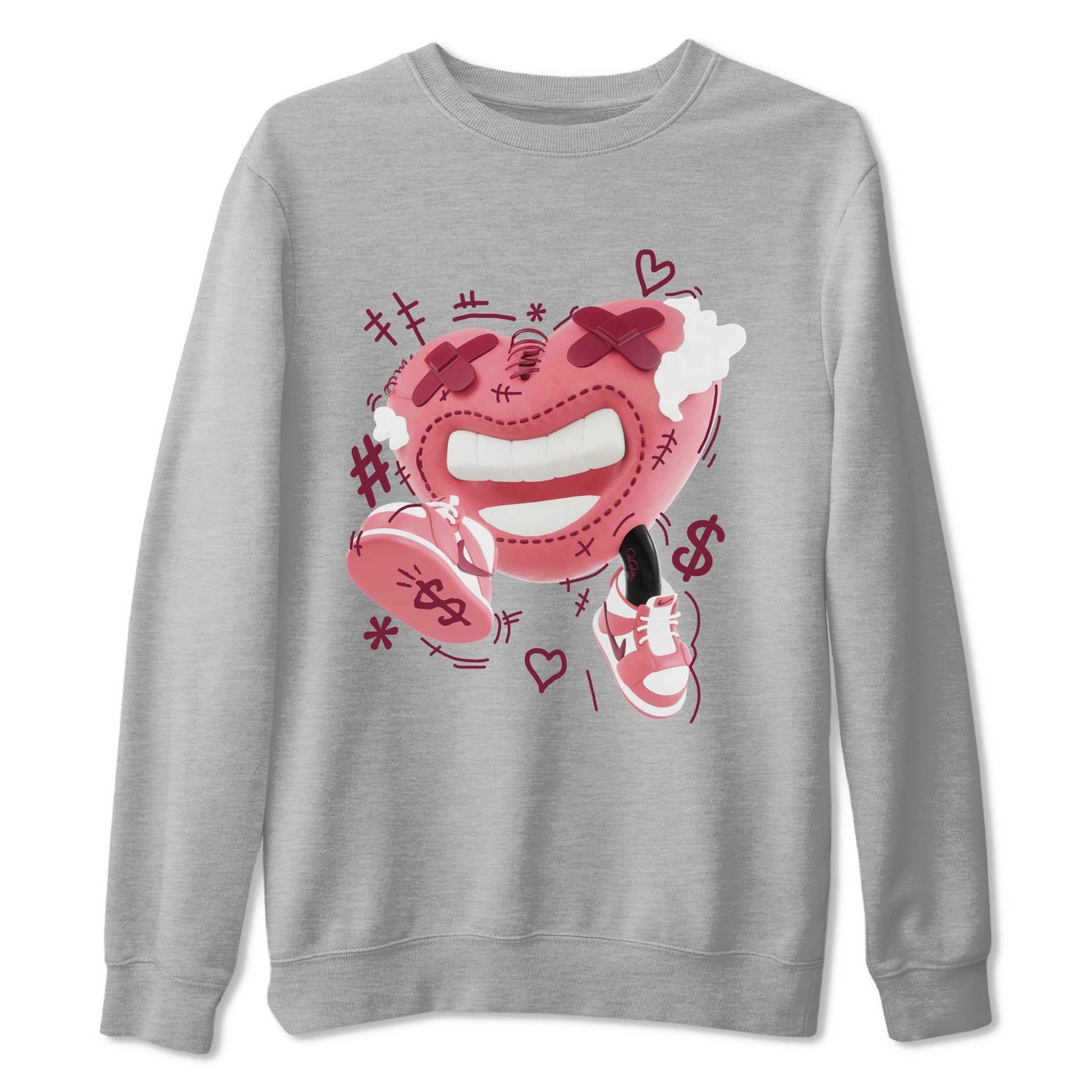 Dunk Valentines Day 2024 shirt to match jordans Walk In Love sneaker tees Dunk Happy Valentines Day 2024 SNRT Sneaker Release Tees Unisex Heather Grey 2 T-Shirt