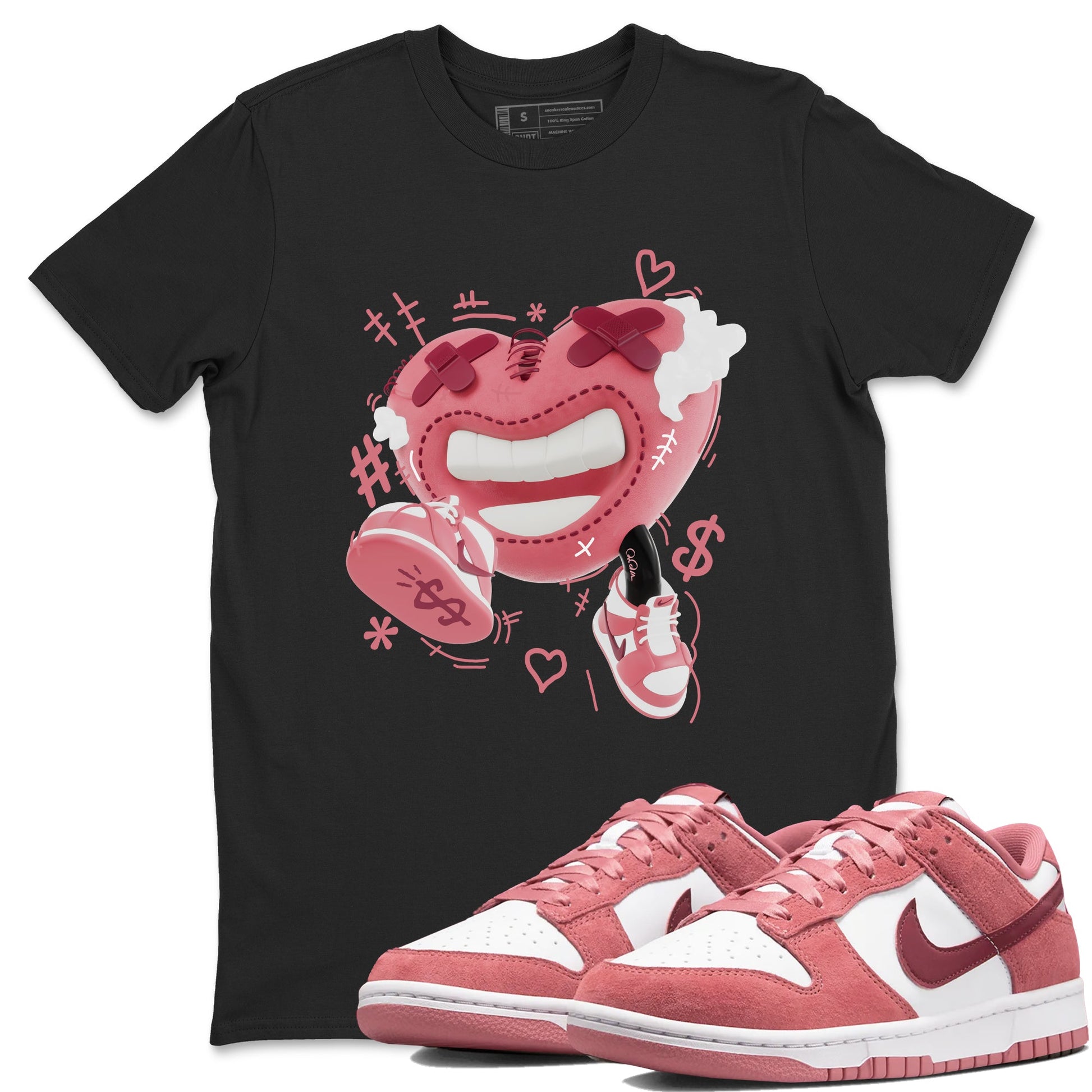 Dunk Valentines Day 2024 shirt to match jordans Walk In Love sneaker tees Dunk Happy Valentines Day 2024 SNRT Sneaker Release Tees Unisex Black 1 T-Shirt