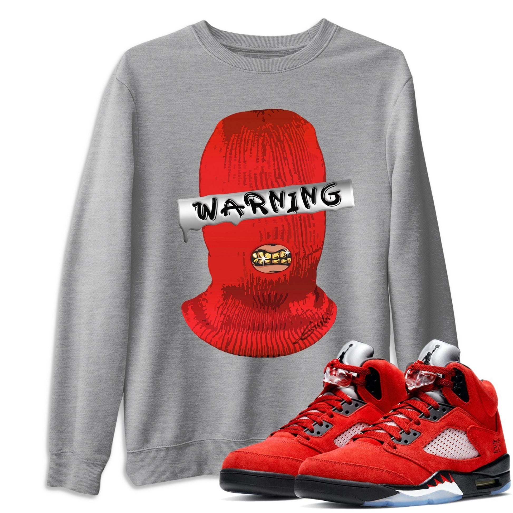Jordan 5 Raging Bull Sneaker Match Tees Warning Sneaker Tees Jordan 5 Raging Bull Sneaker Release Tees Unisex Shirts