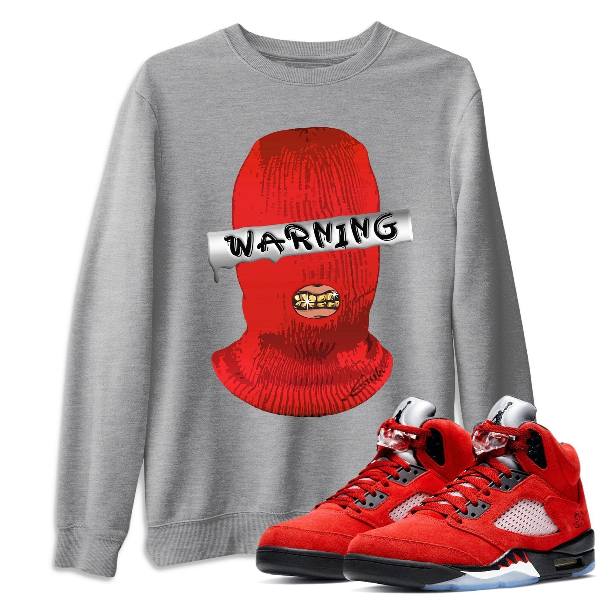 Jordan 5 Raging Bull Sneaker Match Tees Warning Sneaker Tees Jordan 5 Raging Bull Sneaker Release Tees Unisex Shirts