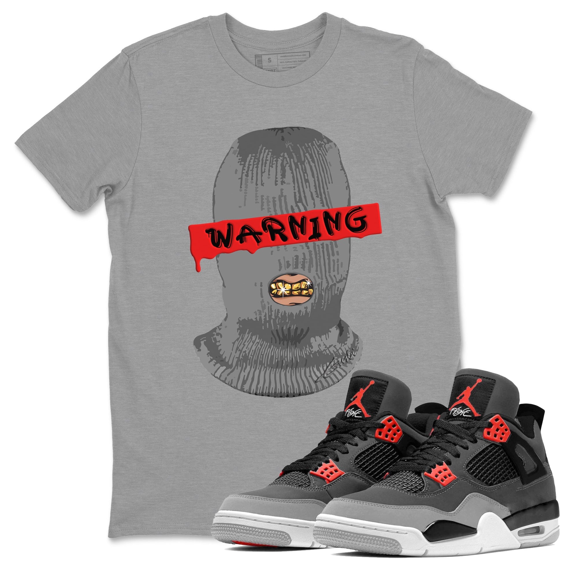 Jordan 4 Infrared Sneaker Match Tees Warning Sneaker Tees Jordan 4 Infrared Sneaker Release Tees Unisex Shirts