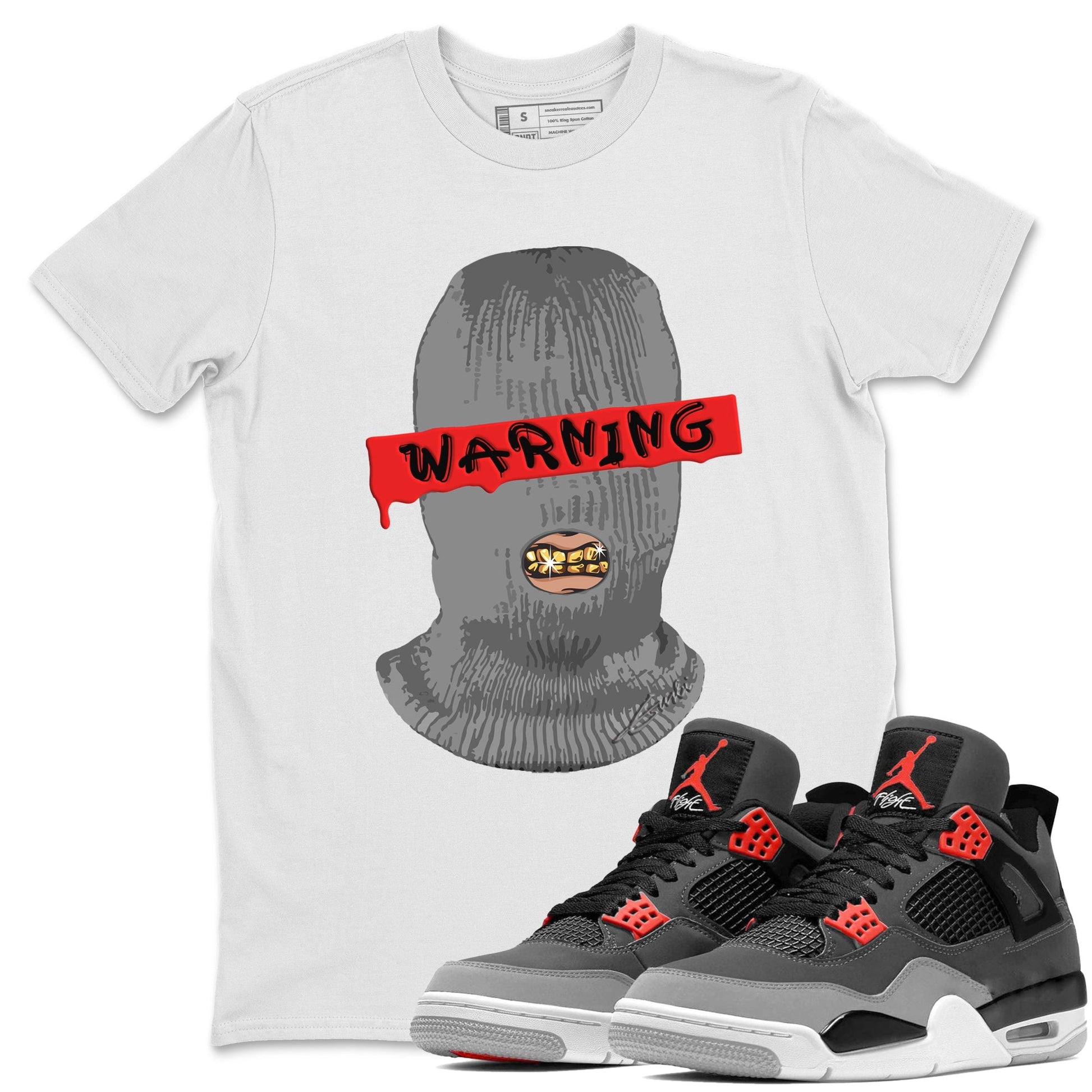 Jordan 4 Infrared Sneaker Match Tees Warning Sneaker Tees Jordan 4 Infrared Sneaker Release Tees Unisex Shirts