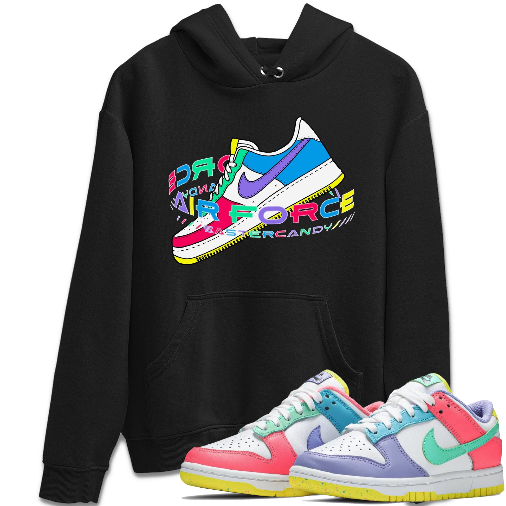Dunk Easter Candy Sneaker Match Tees Warping Space Sneaker Tees Nike Easter Sneaker Release Tees Unisex Shirts Black 1