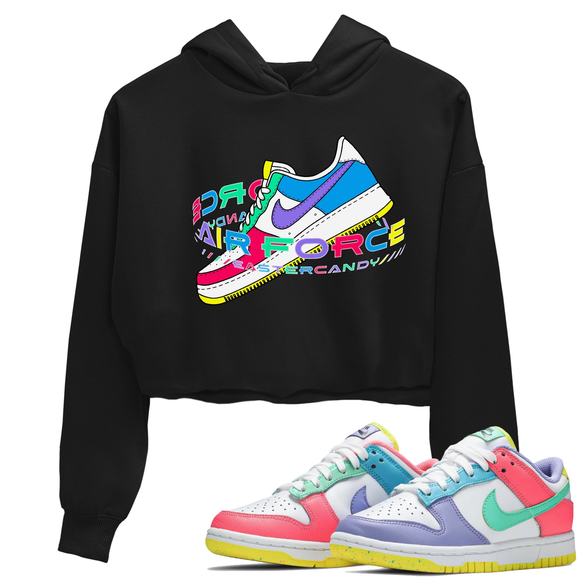 Dunk Easter Candy Sneaker Match Tees Warping Space Sneaker Tees Nike Easter Sneaker Release Tees Women's Shirts Black 1