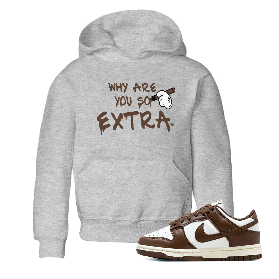 Dunk Low WMNS Cacao Wow sneaker shirt to match jordans Why Are You So Extra sneaker tees Dunk Cacao Wow SNRT Sneaker Release Tees Baby Toddler Heather Grey 1 T-Shirt