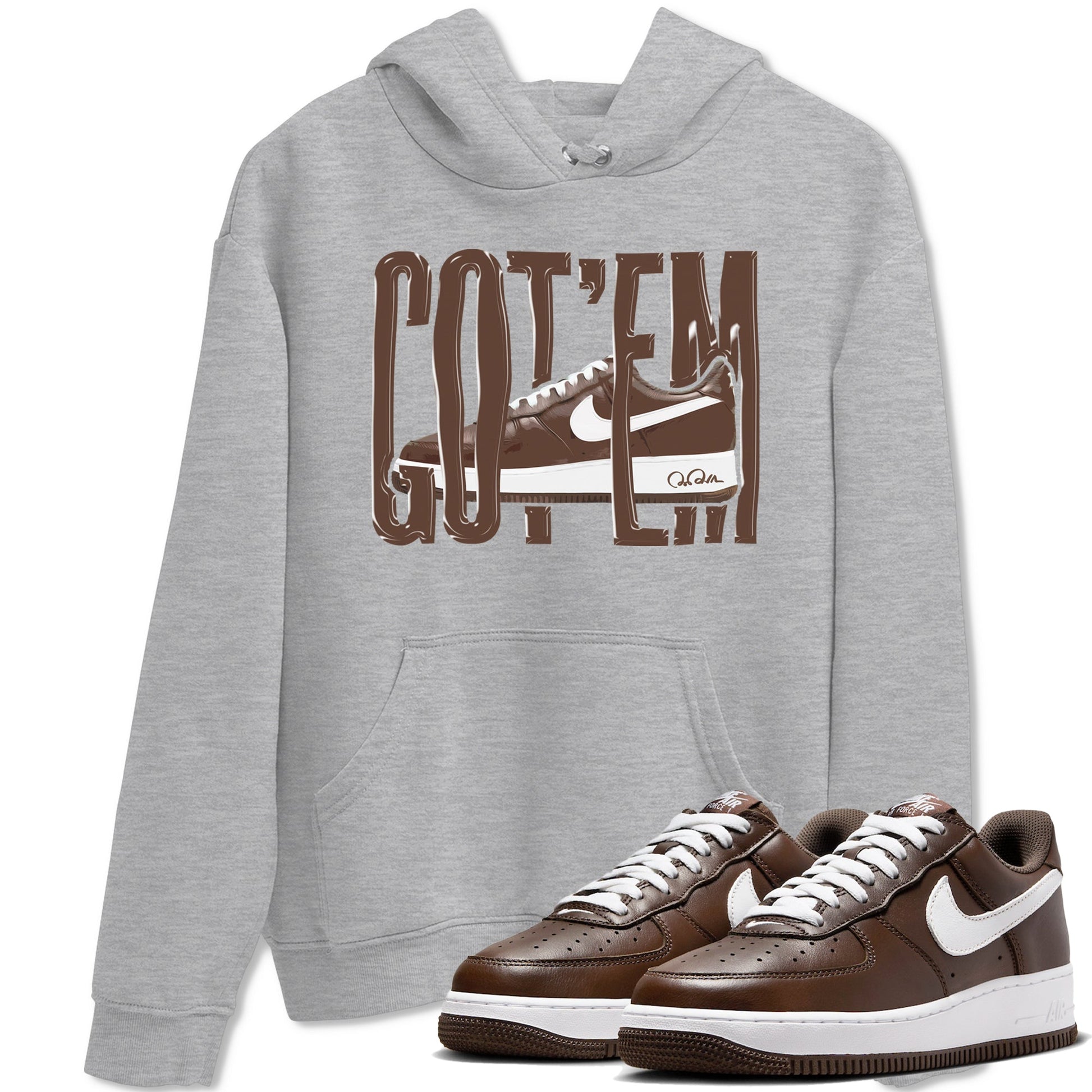 Air Force Low Chocolate shirt to match jordans Wiggling Gotem sneaker tees chocolate Nike Air Force Low Chocolate SNRT Sneaker Release Tees Unisex Heather Grey 1 T-Shirt