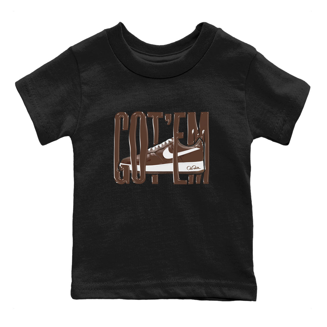 Air Force Low Chocolate shirt to match jordans Wiggling Gotem sneaker tees chocolate Nike Air Force Low Chocolate SNRT Sneaker Release Tees Baby Toddler Black 2 T-Shirt