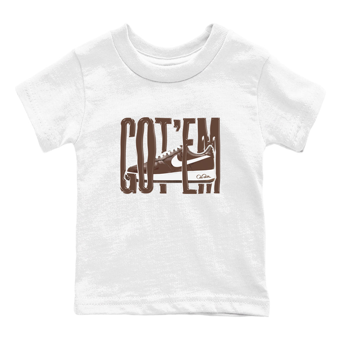 Air Force Low Chocolate shirt to match jordans Wiggling Gotem sneaker tees chocolate Nike Air Force Low Chocolate SNRT Sneaker Release Tees Baby Toddler White 2 T-Shirt