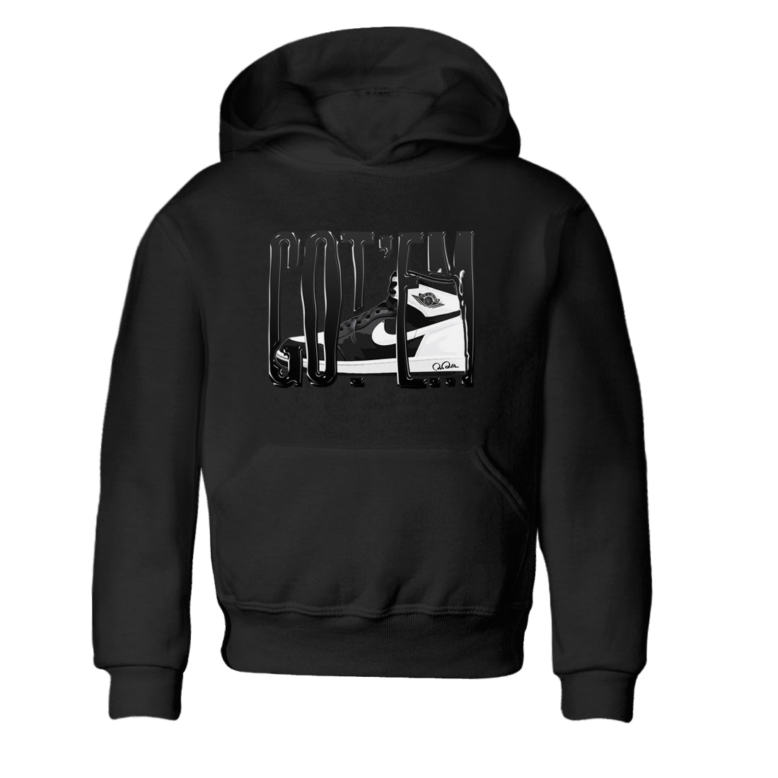 1s Black White shirt to match jordans Wiggling Gotem sneaker tees Air Jordan 1 High OG Black White SNRT sneaker release tees baby toddler Black 2 cotton Shirt