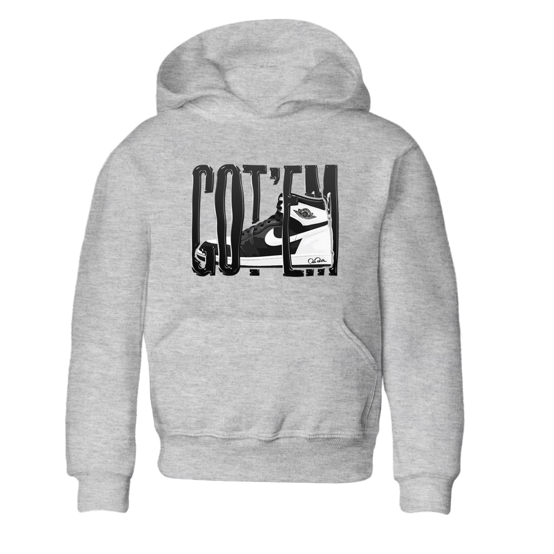 1s Black White shirt to match jordans Wiggling Gotem sneaker tees Air Jordan 1 High OG Black White SNRT sneaker release tees baby toddler Heather Grey 2 cotton Shirt