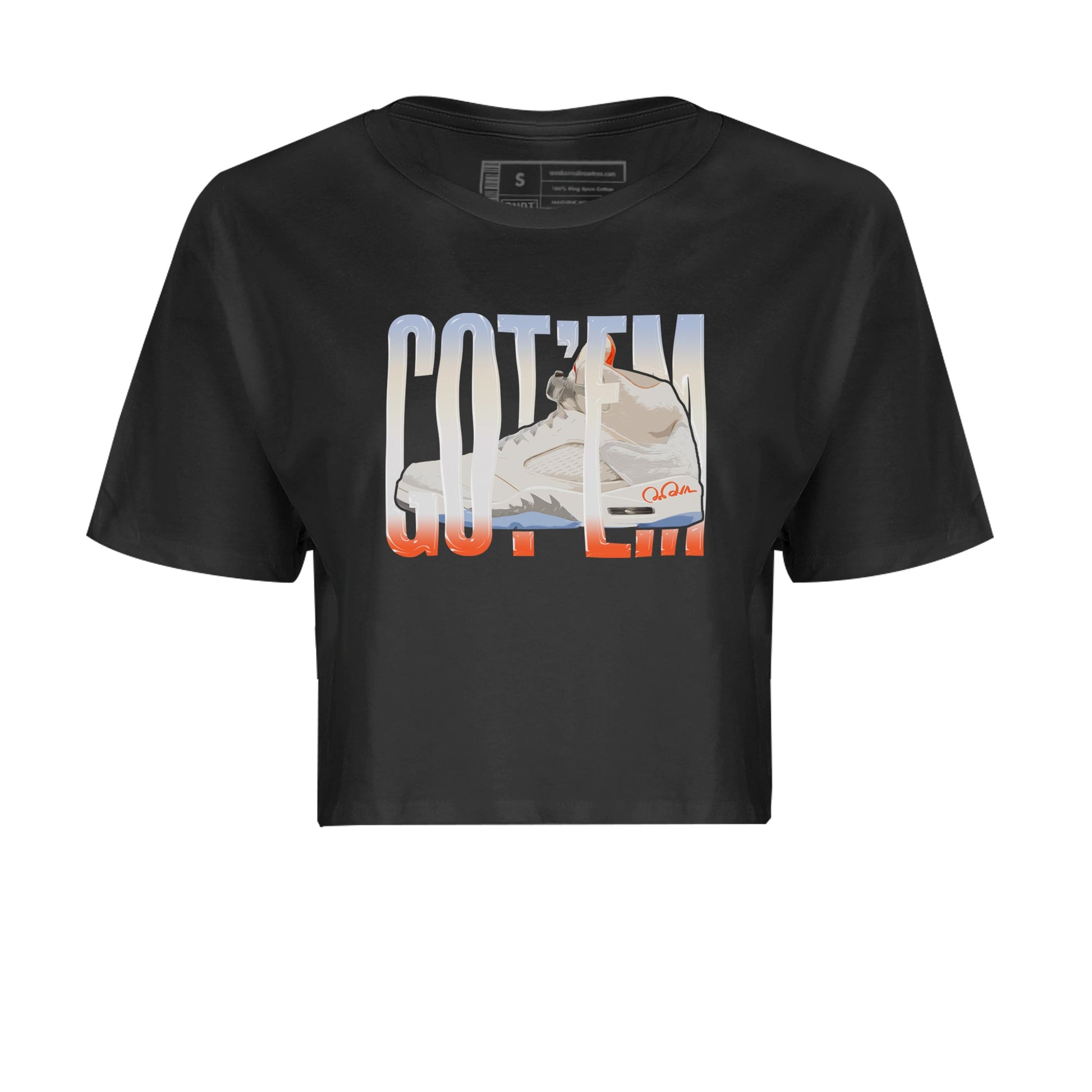 Air Jordan 5 Craft Sneaker Match Tees Wiggling Gotem Sneaker Tees AJ5 SE Craft Sneaker Release Tees Women's Shirts Black 2