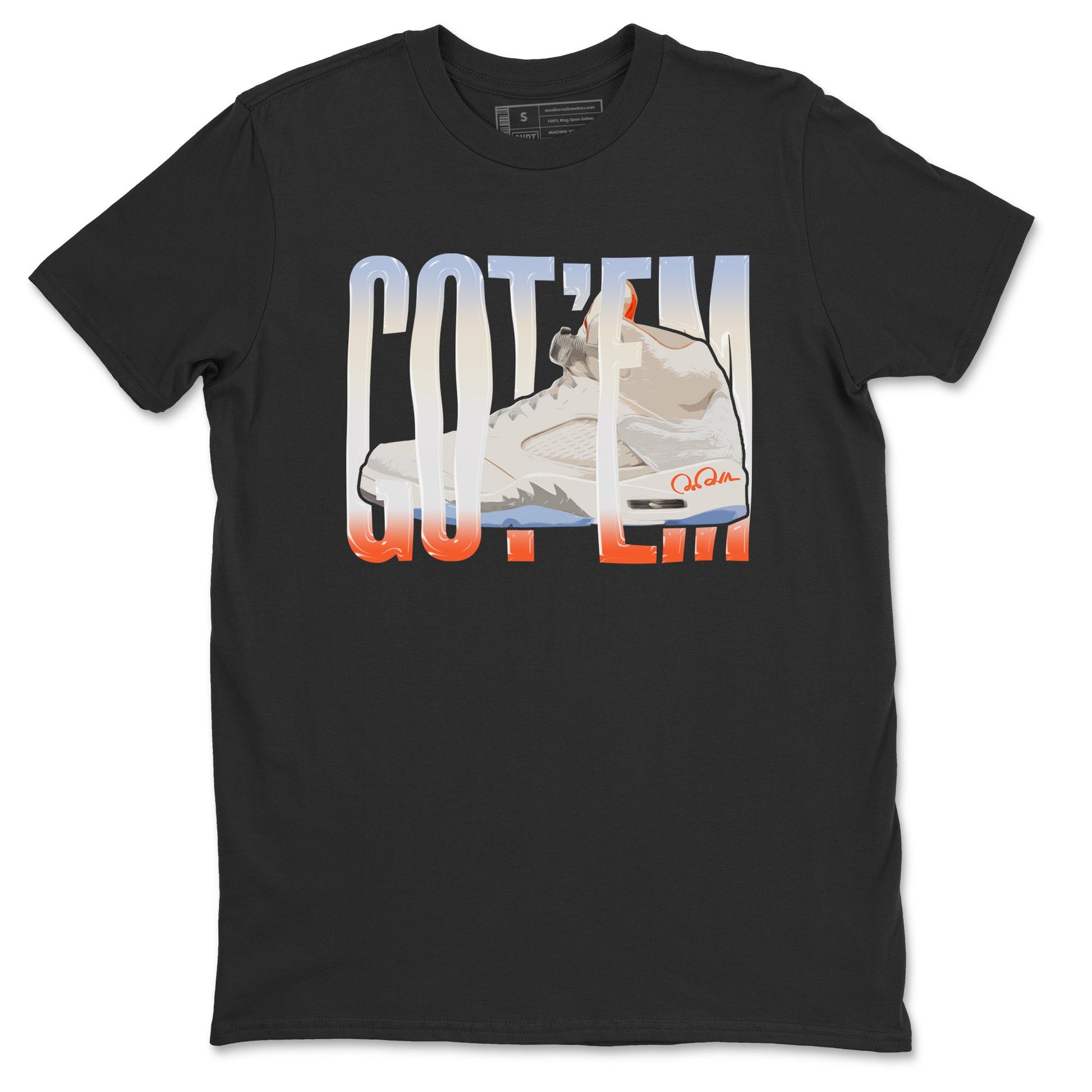Air Jordan 5 Craft Sneaker Match Tees Wiggling Gotem Sneaker Tees AJ5 SE Craft Sneaker Release Tees Unisex Shirts Black 2