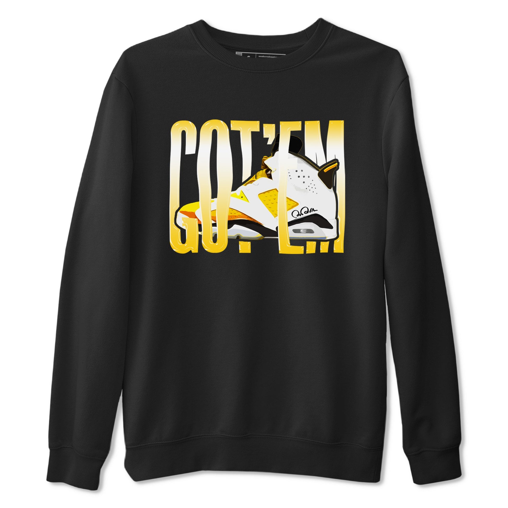 Air Jordan 6 Yellow Ochre shirt to match jordans Wiggling Gotem sneaker tees AJ6 Yellow Ochre SNRT Sneaker Release Tees Unisex Black 2 T-Shirt