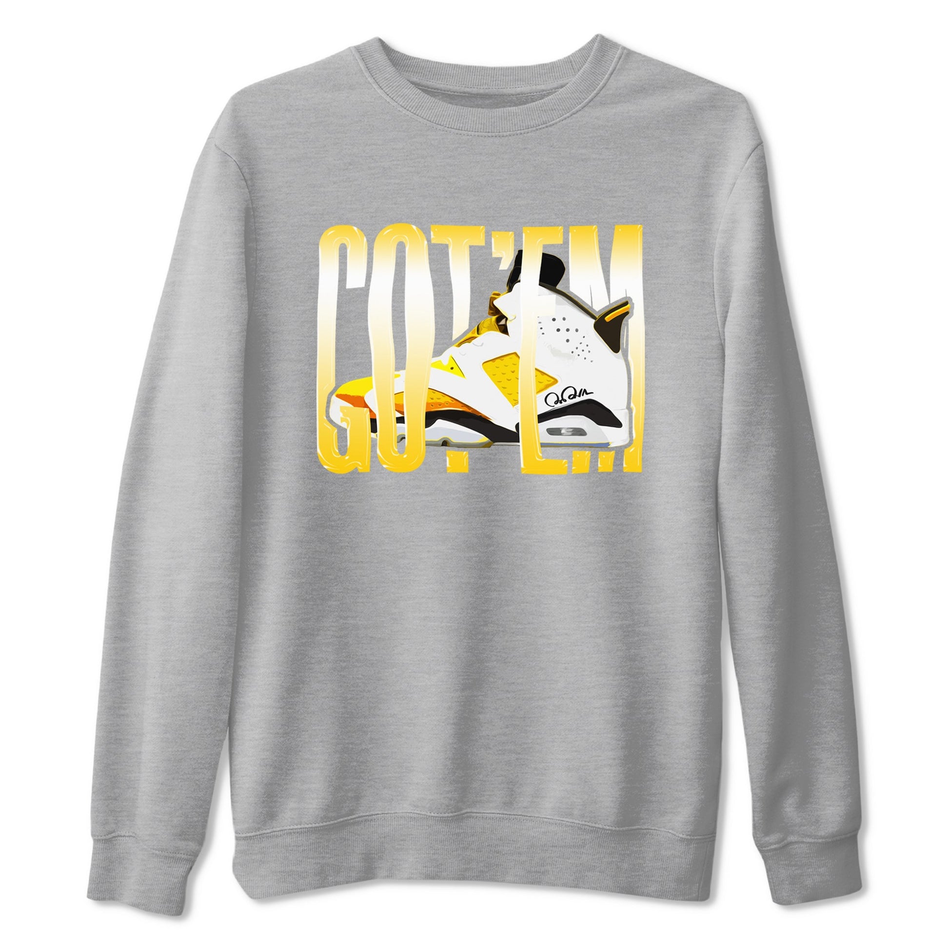 Air Jordan 6 Yellow Ochre shirt to match jordans Wiggling Gotem sneaker tees AJ6 Yellow Ochre SNRT Sneaker Release Tees Unisex Heather Grey 2 T-Shirt