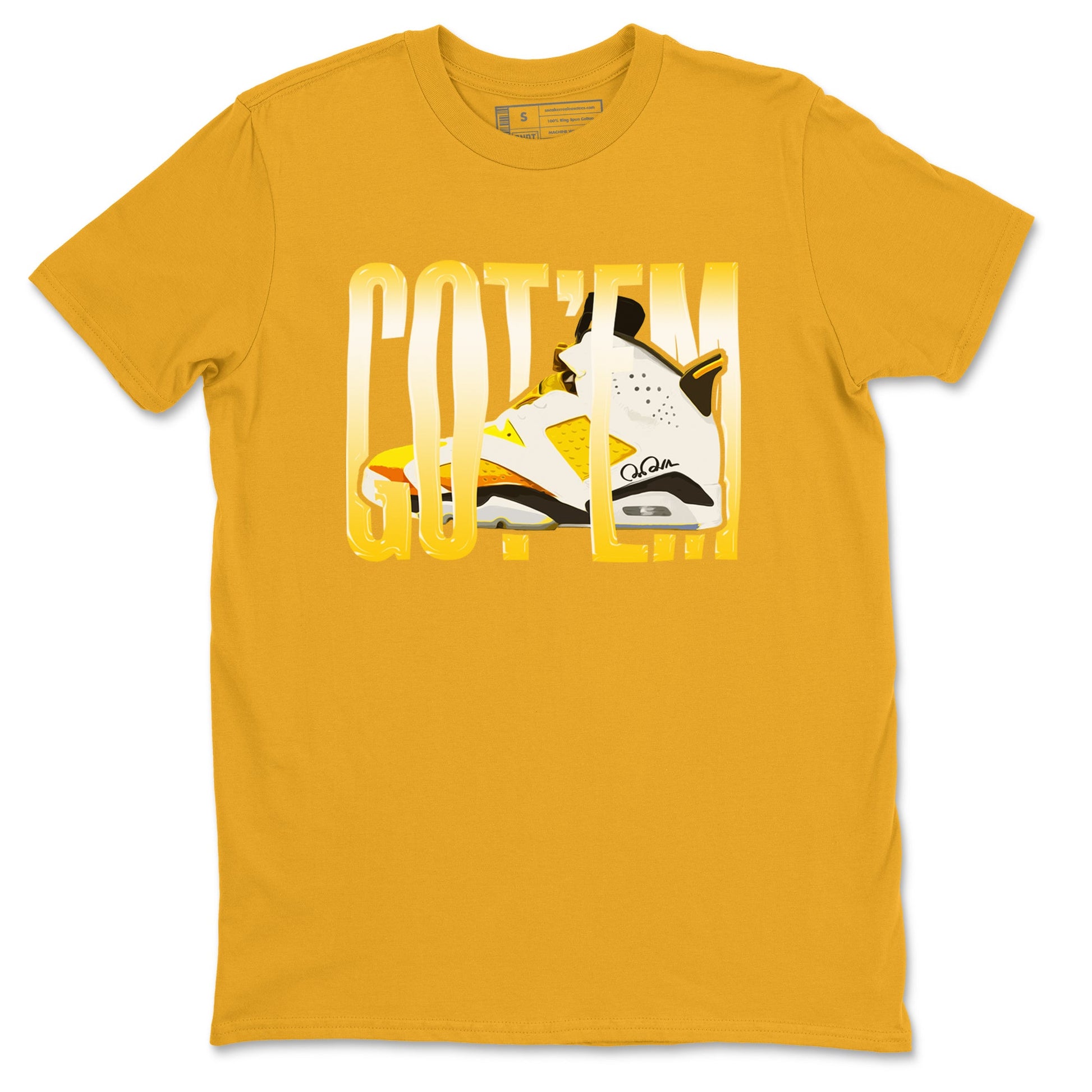 Air Jordan 6 Yellow Ochre shirt to match jordans Wiggling Gotem sneaker tees AJ6 Yellow Ochre SNRT Sneaker Release Tees Unisex Gold 2 T-Shirt