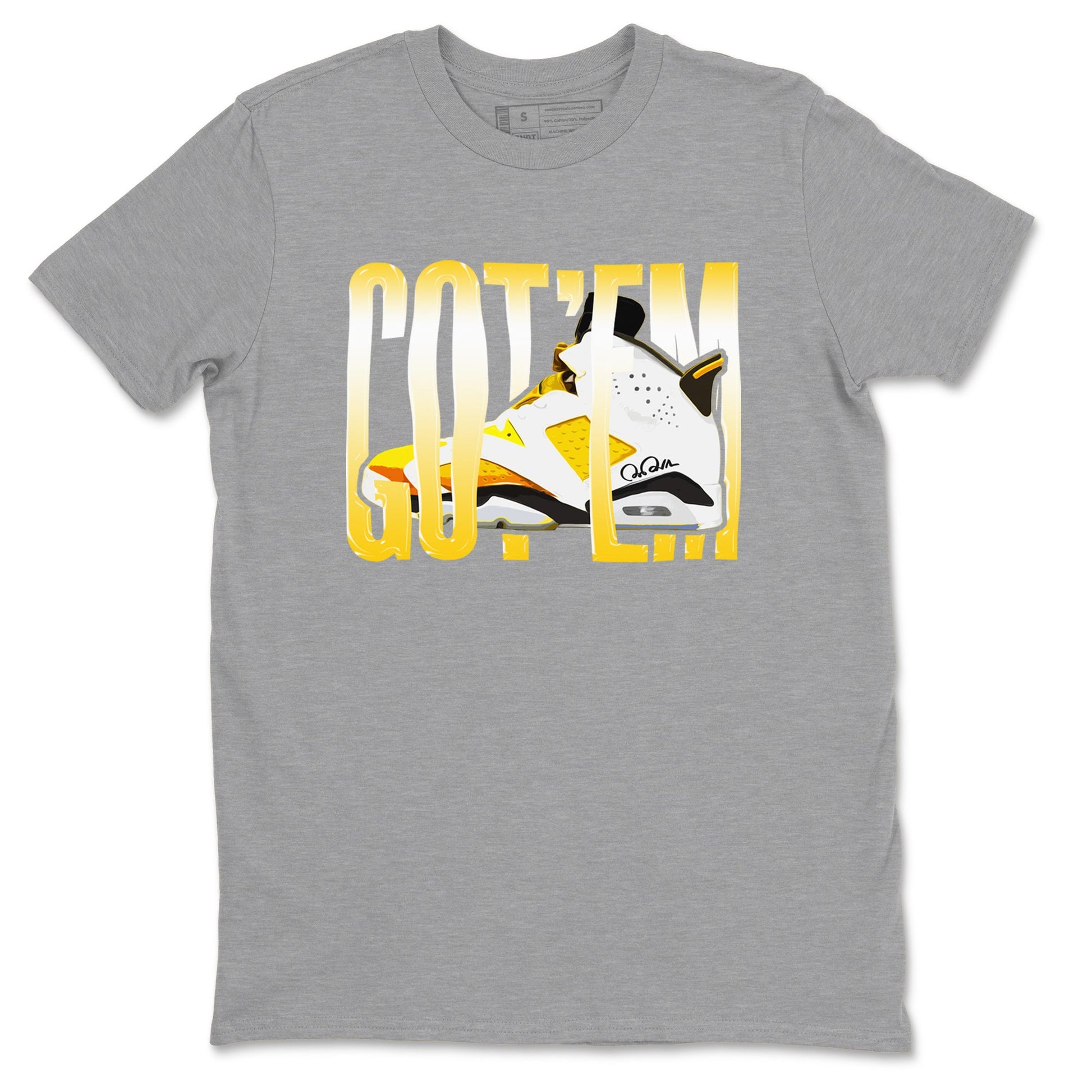 Air Jordan 6 Yellow Ochre shirt to match jordans Wiggling Gotem sneaker tees AJ6 Yellow Ochre SNRT Sneaker Release Tees Unisex Heather Grey 2 T-Shirt