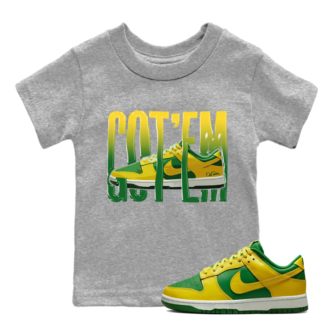 Dunk Reverse Brazil Sneaker Match Tees Wiggling Gotem Sneaker Tees Dunk Reverse Brazil Sneaker Release Tees Kids Shirts