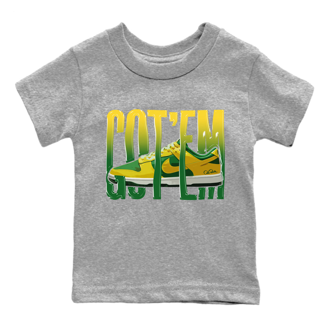 Dunk Reverse Brazil Sneaker Match Tees Wiggling Gotem Sneaker Tees Dunk Reverse Brazil Sneaker Release Tees Kids Shirts