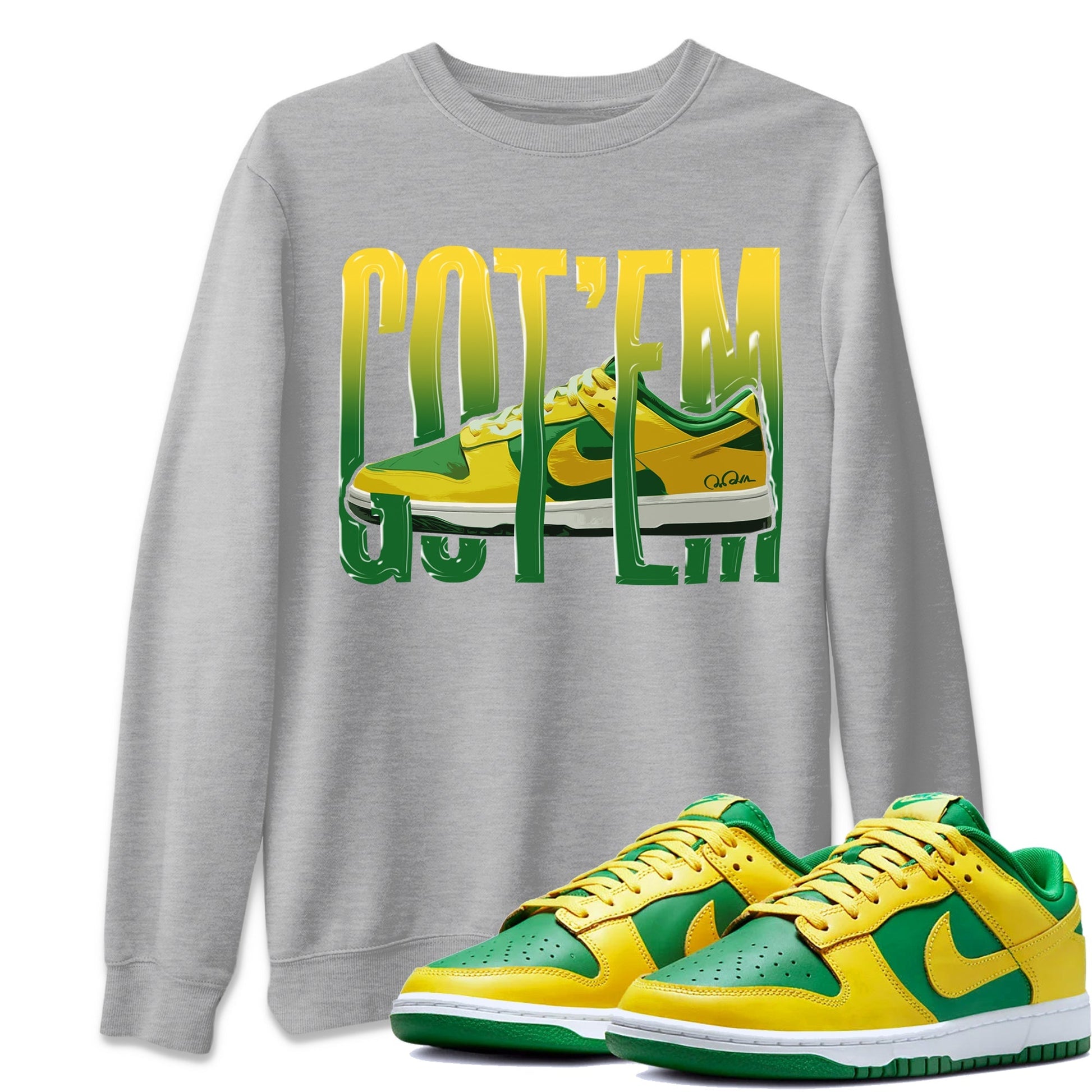 Dunk Reverse Brazil Sneaker Match Tees Wiggling Gotem Sneaker Tees Dunk Reverse Brazil Sneaker Release Tees Unisex Shirts