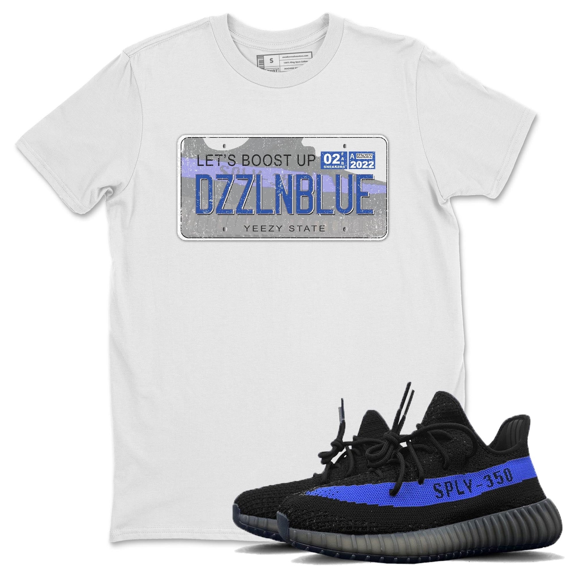 Yeezy 350 Dazzling Blue Sneaker Match Tees Yeezy Plate Sneaker Tees Yeezy 350 Dazzling Blue Sneaker Release Tees Unisex Shirts