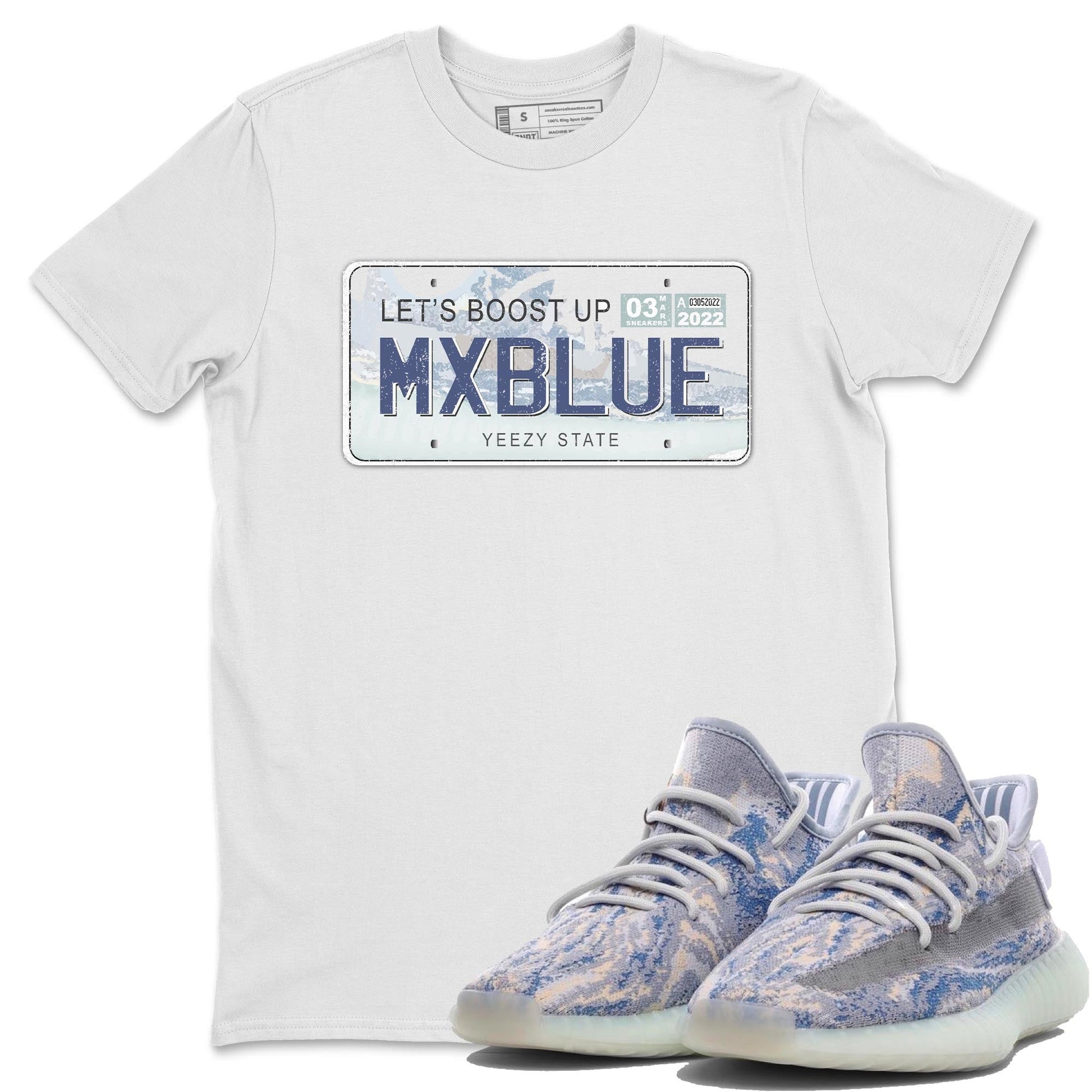 Yeezy 350 MX Blue Sneaker Match Tees Yeezy Plate Sneaker Tees Yeezy 350 MX Blue Sneaker Release Tees Unisex Shirts