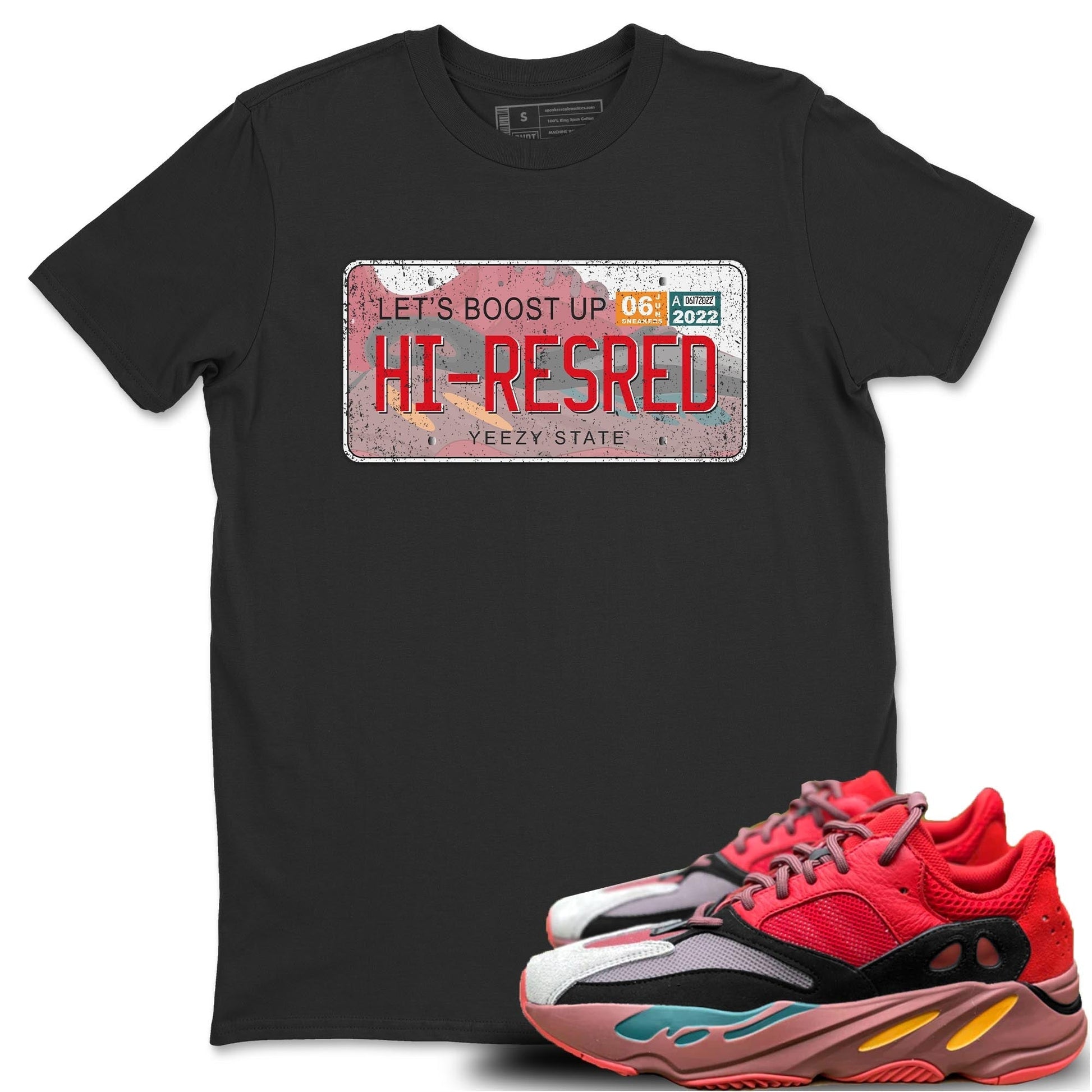 Yeezy 700 Hi-Res Red Sneaker Match Tees Yeezy Plate Sneaker Tees Yeezy 700 Hi-Res Red Sneaker Release Tees Unisex Shirts