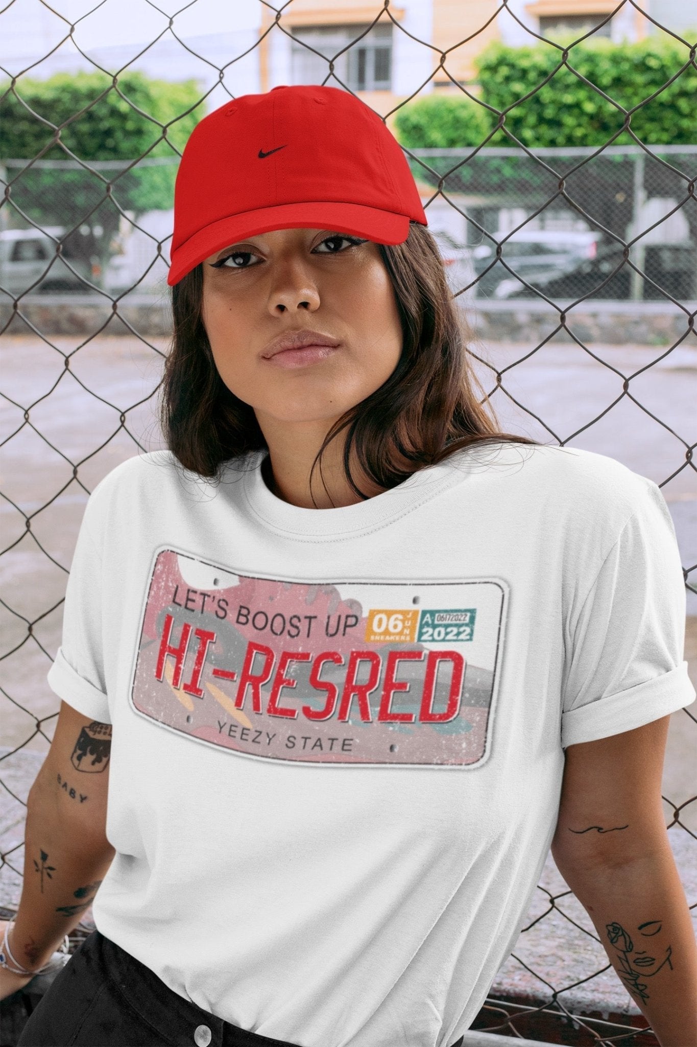 Yeezy 700 Hi-Res Red Sneaker Match Tees Yeezy Plate Sneaker Tees Yeezy 700 Hi-Res Red Sneaker Release Tees Unisex Shirts