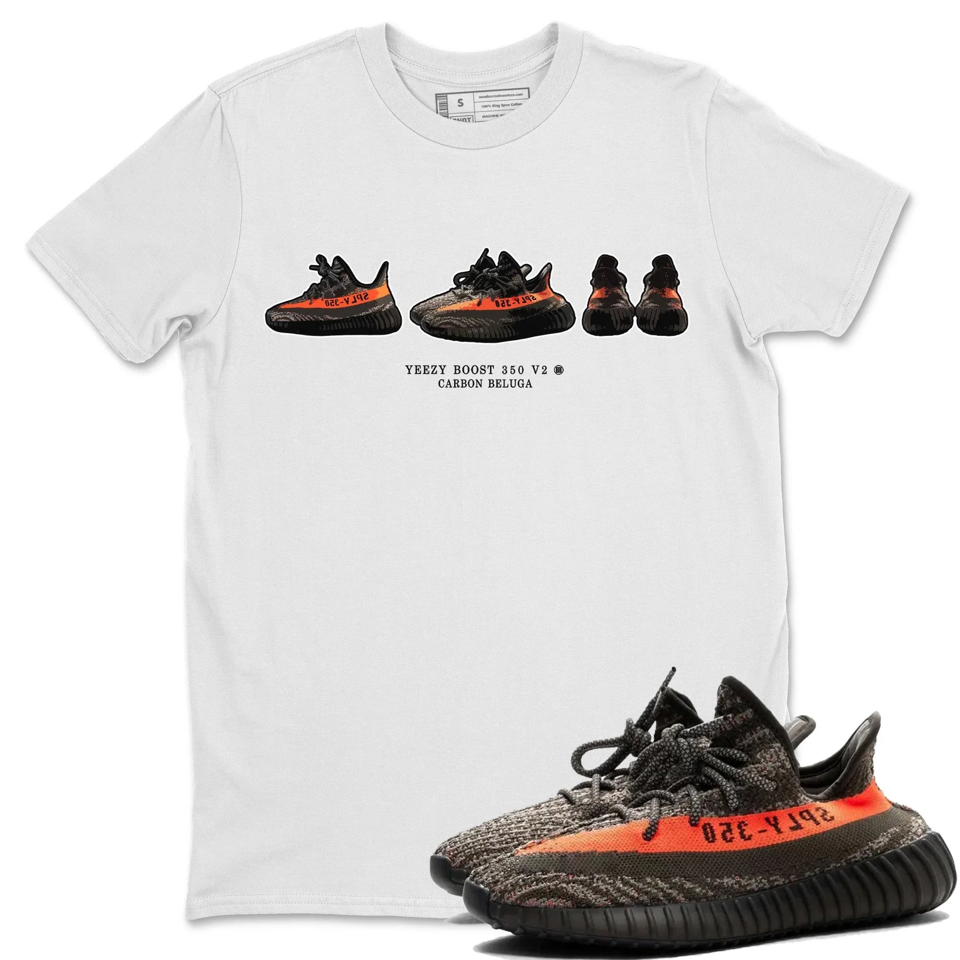 Yeezy 350 Carbon Beluga Sneaker Match Tees Yeezy Prelude Sneaker Tees Yeezy 350 Carbon Beluga Sneaker Release Tees Unisex Shirts
