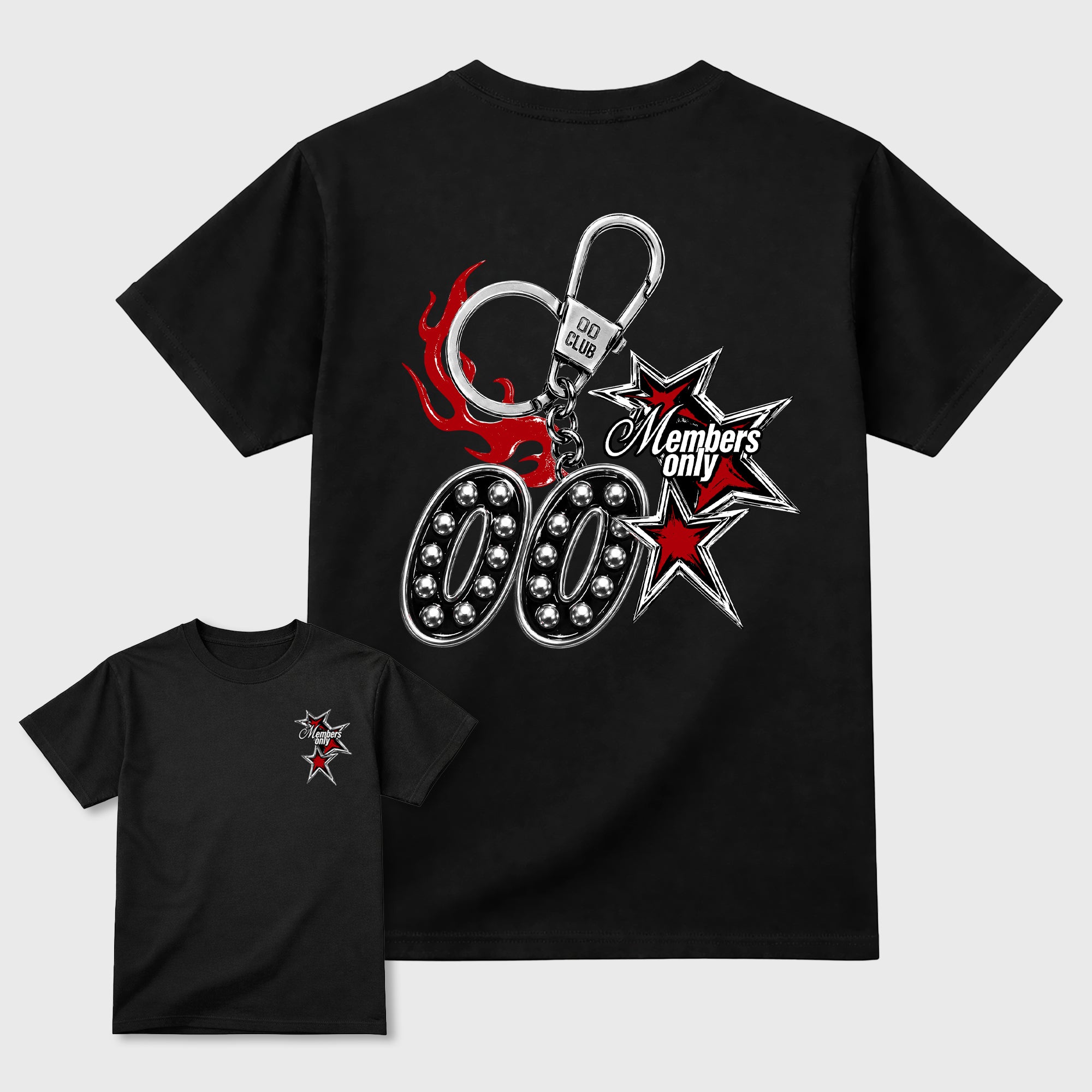 00 Club Members Only Black Graphic T-Shirt - 1, sneaker matching tee designed to match Air Jordan 9 Retro Space Jam sneakers for a coordinated sneaker outfit.