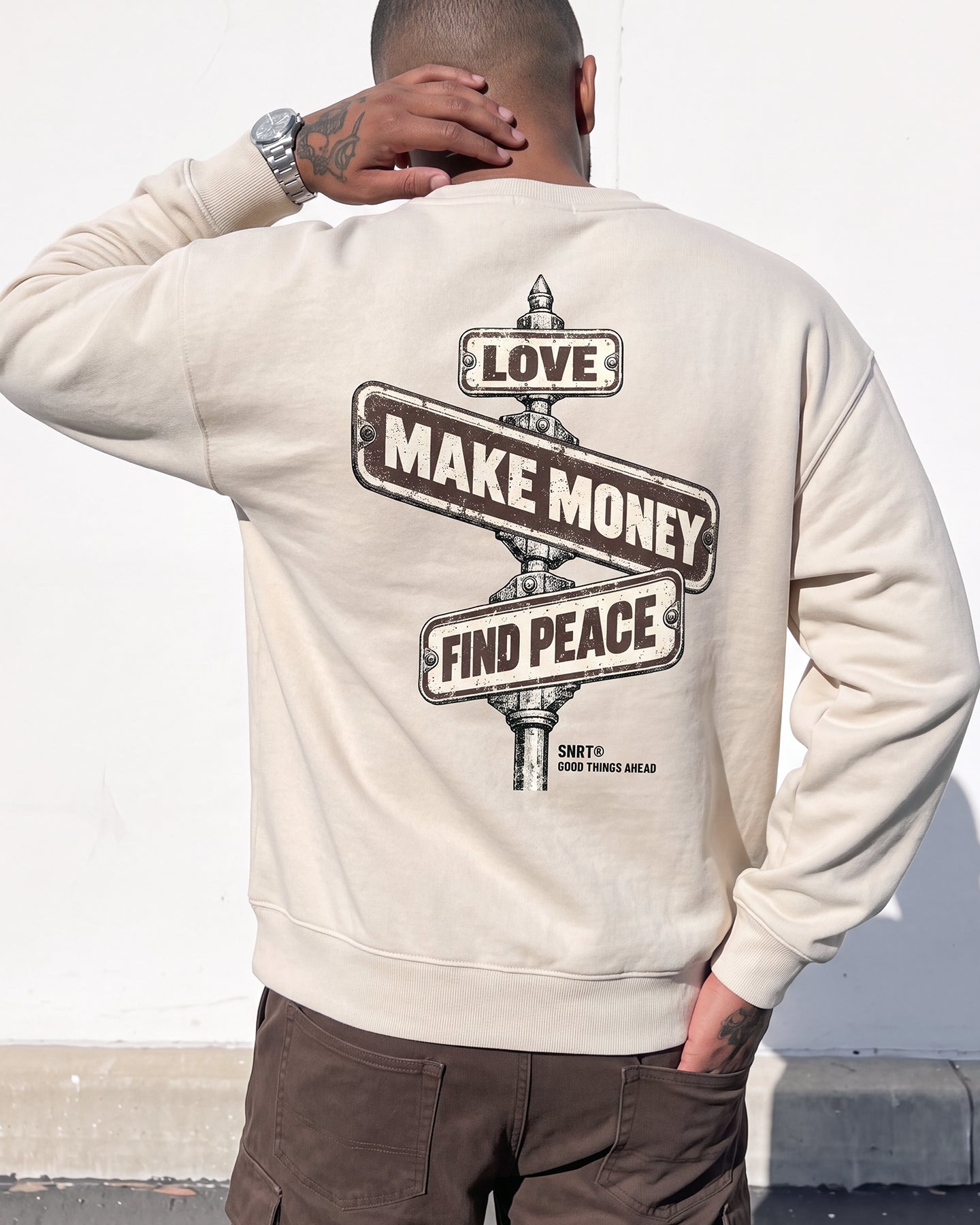 air jordan 12 fireside sneaker matching tee. Good Things Ahead graphic sweater.