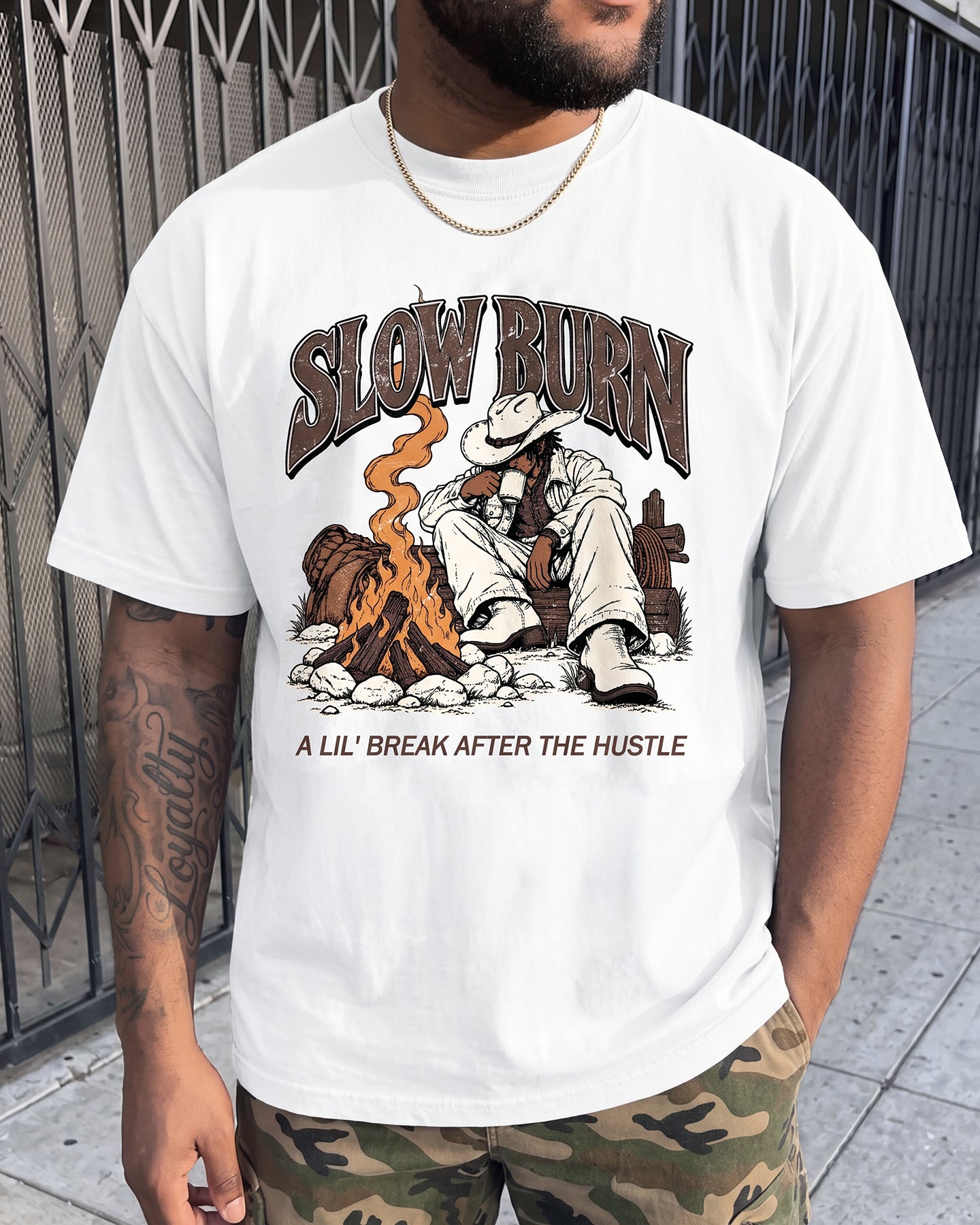 air jordan 12 fireside sneaker matching tee. slow burn graphic tee.