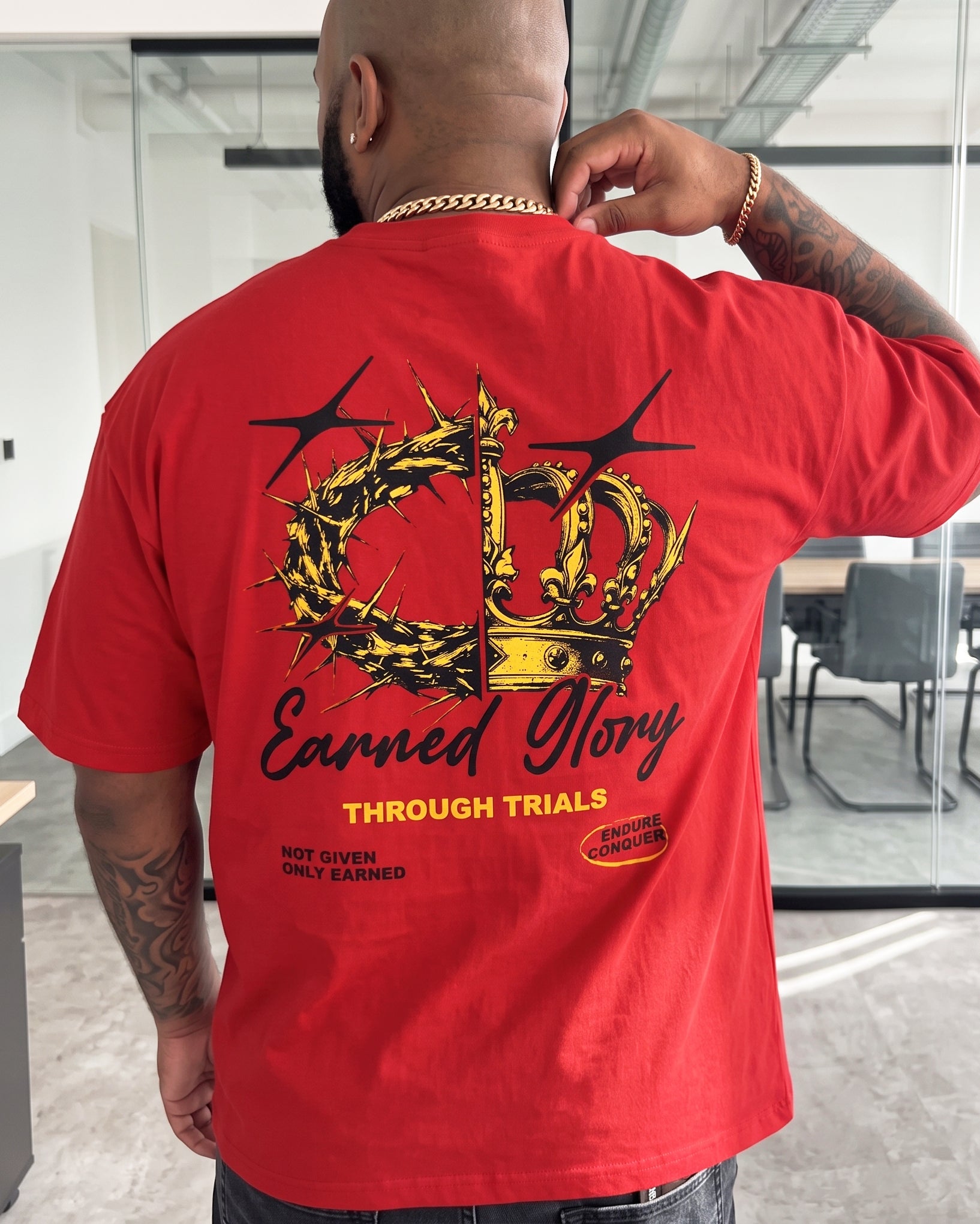 Earned Glory Air Jordan 14 Challenge Red Matching Graphic Tee