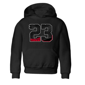 12s Flu Game shirts to match jordans 23 best t shirts to wear with jordans Air Jordan 12 Retro Flu Black and Varsity Red match shoes to clothes SNRT Sneaker Tees Youth Baby Black 2 tee