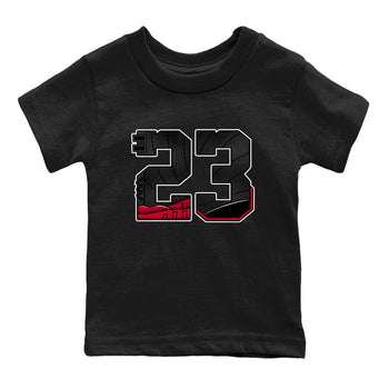 12s Flu Game shirts to match jordans 23 best t shirts to wear with jordans Air Jordan 12 Retro Flu Black and Varsity Red match shoes to clothes SNRT Sneaker Tees Youth Baby Black 2 tee