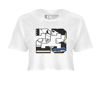 3s For The Love to match jordans 23 sneaker match tees A Ma Maniere x Air Jordan 3 Diffused Blue match shoes to clothes SNRT Sneaker Tees unisex cotton White 2 crop tee