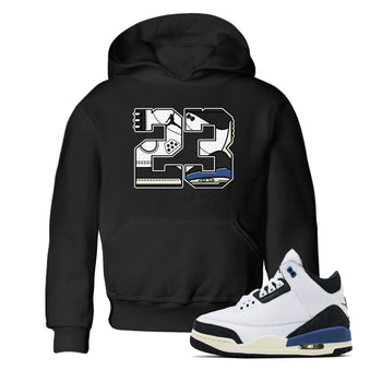 3s For The Love to match jordans 23 sneaker match tees A Ma Maniere x Air Jordan 3 Diffused Blue match shoes to clothes SNRT Sneaker Tees Youth Baby Black 1 tee
