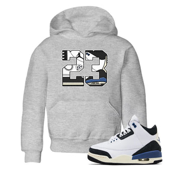 3s For The Love to match jordans 23 sneaker match tees A Ma Maniere x Air Jordan 3 Diffused Blue match shoes to clothes SNRT Sneaker Tees Youth Baby Heather Grey 1 tee