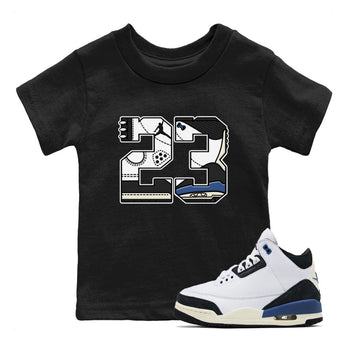 3s For The Love to match jordans 23 sneaker match tees A Ma Maniere x Air Jordan 3 Diffused Blue match shoes to clothes SNRT Sneaker Tees Youth Baby Black 1 tee