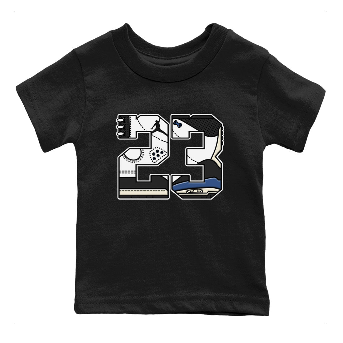 3s For The Love to match jordans 23 sneaker match tees A Ma Maniere x Air Jordan 3 Diffused Blue match shoes to clothes SNRT Sneaker Tees Youth Baby Black 2 tee