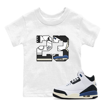 3s For The Love to match jordans 23 sneaker match tees A Ma Maniere x Air Jordan 3 Diffused Blue match shoes to clothes SNRT Sneaker Tees Youth Baby White 1 tee