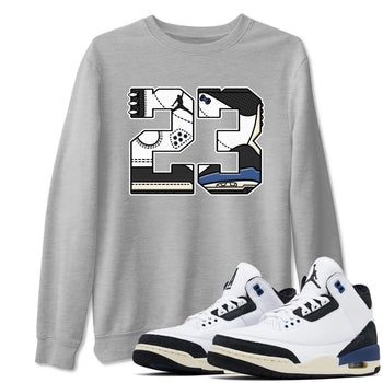 3s For The Love to match jordans 23 sneaker match tees A Ma Maniere x Air Jordan 3 Diffused Blue match shoes to clothes SNRT Sneaker Tees unisex cotton Heather Grey 1 shirts