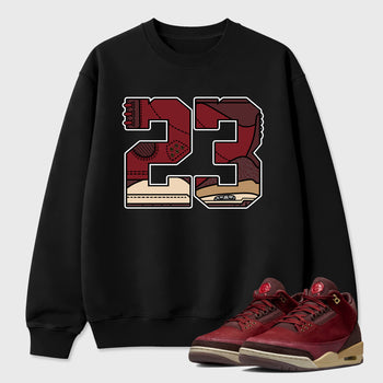 23 Graphic T-Shirt sneaker match tee designed for the Air Jordan 3 Bin 23, featuring coordinated color options for a perfect streetwear match. Black 1 shirt.